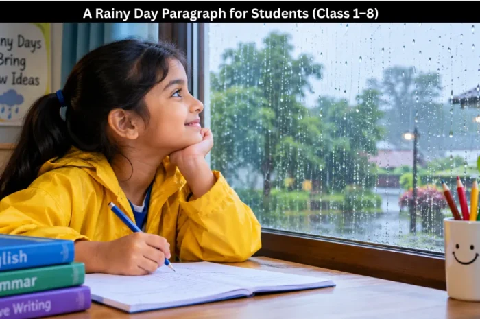 A Rainy Day Paragraph for Students (Class 1–8): Simple, Ready-to-Use Examples