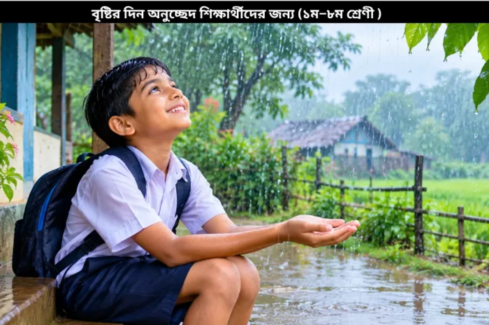 বৃষ্টির দিন অনুচ্ছেদ শিক্ষার্থীদের জন্য (১ম–৮ম শ্রেণী ) | A Rainy Day Paragraph