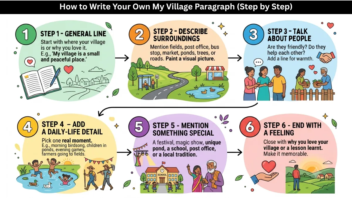 Six steps to write a my village paragraph