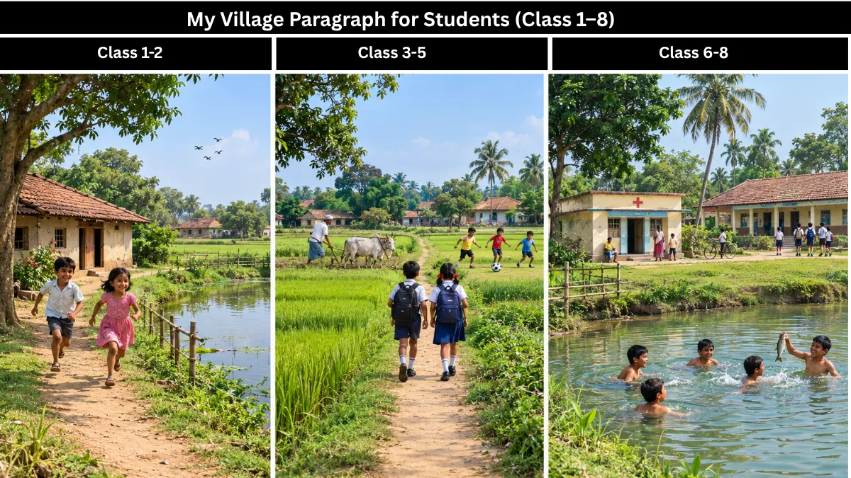 My village paragraph examples for Class 1 to 8