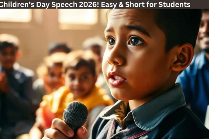 Children’s Day Speech 2026 | Easy & Short Speech for School Students (Class 1–8)