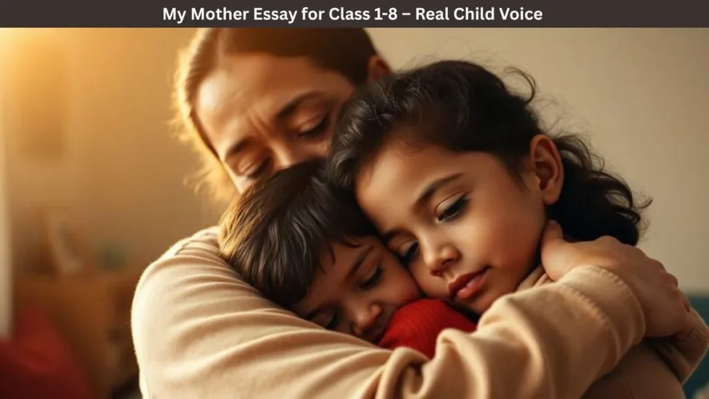 child writing my mother essay for class 1 to 8 mother and children together