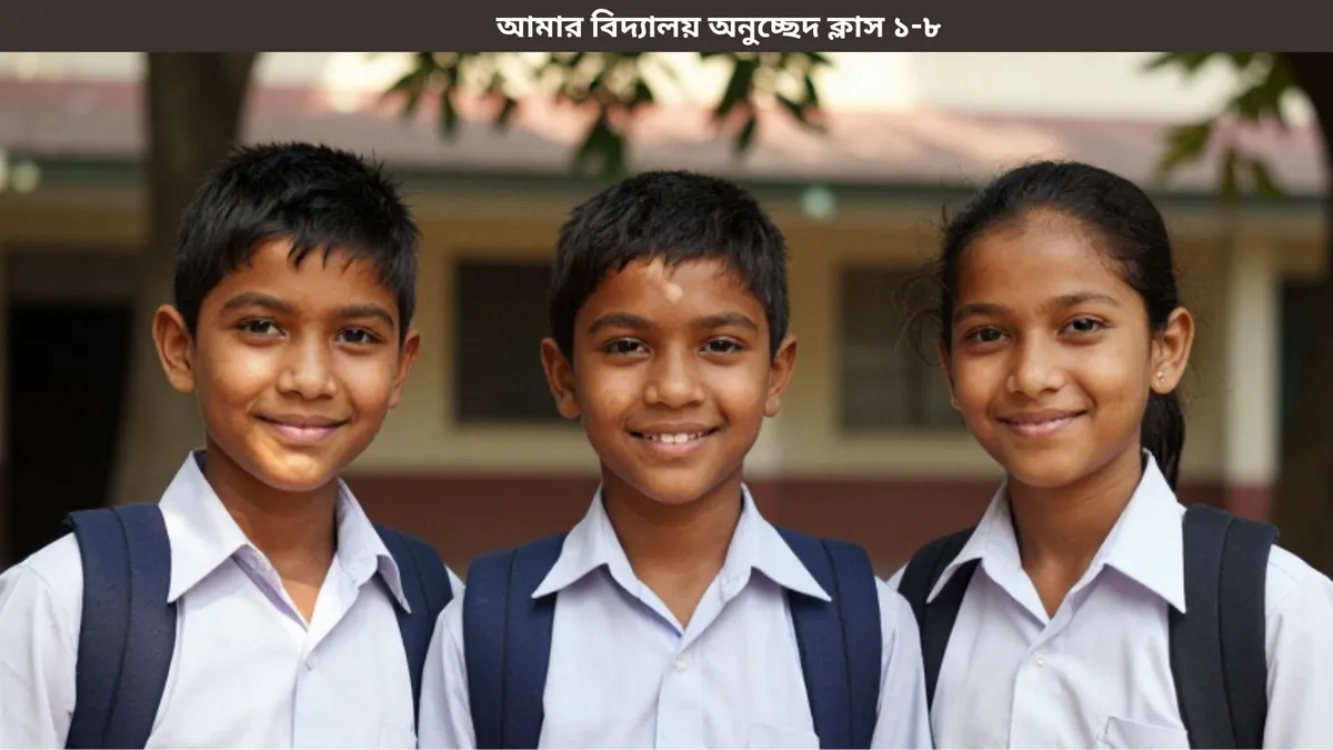 আমার বিদ্যালয়' অনুচ্ছেদ - শ্রেণী ১ থেকে ৮ পর্যন্ত নমুনা, লেখার নিয়ম ও ১০০ শব্দের বাংলা গাইড
