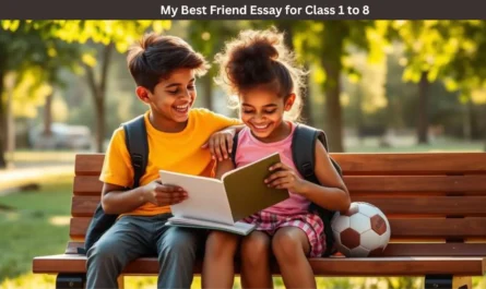 My Best Friend Essay examples for Class 1 to 8 with students writing and reading together